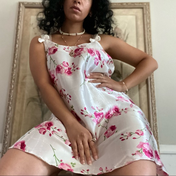 🌸 Santé Classics, Vintage Trellis of Climbing Roses Chemise - Picture 8 of 16